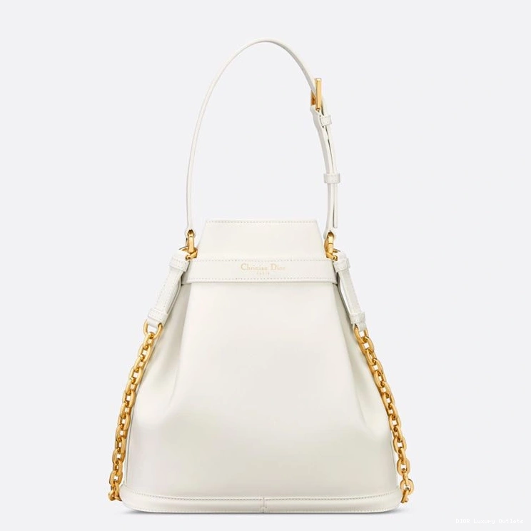 Cheap Calfskin Dior White Bag Medium CD-Embossed C'est 0814 Luxury